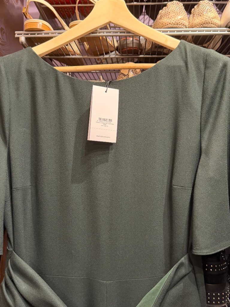 The Fold London Colinton Jumpsuit Dark Green Wool Uk 16 / Us 12 Nwt Career Event — image 6 of 8